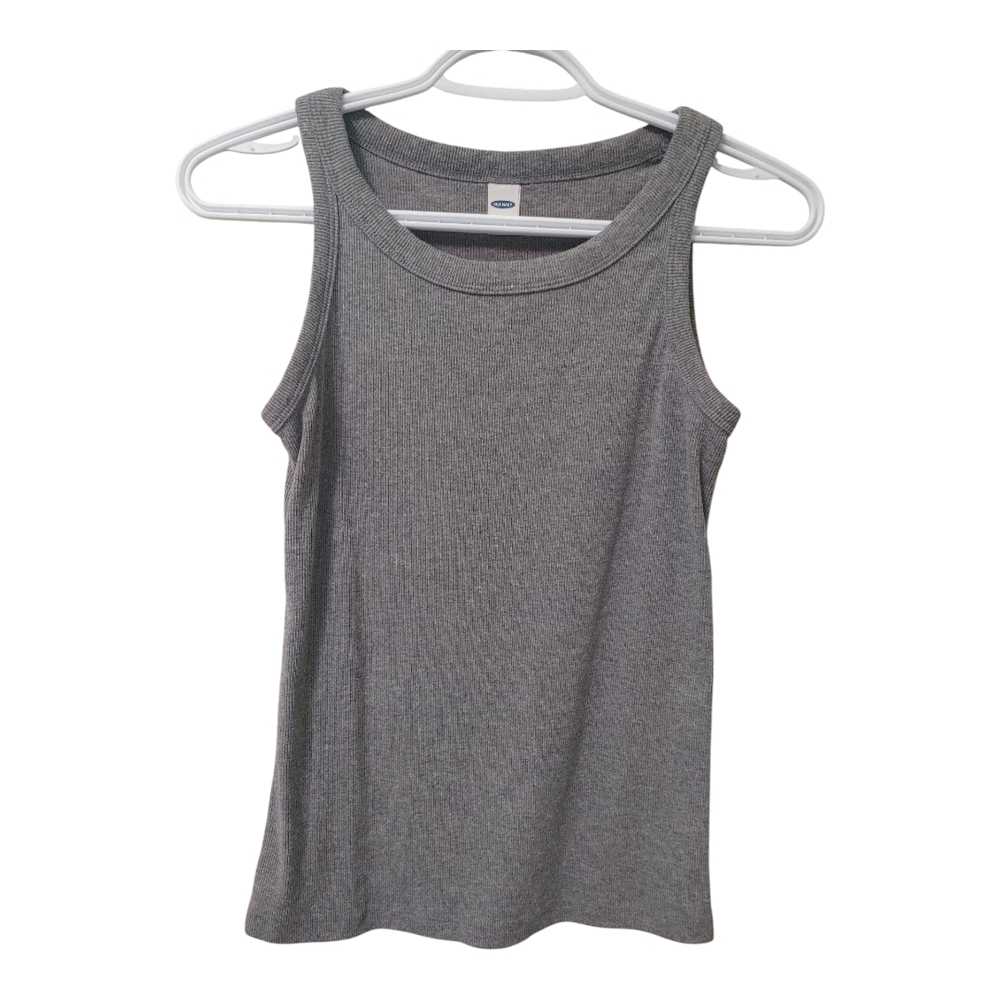 Old Navy Gray Ribbed Tank Top Relaxed Fit